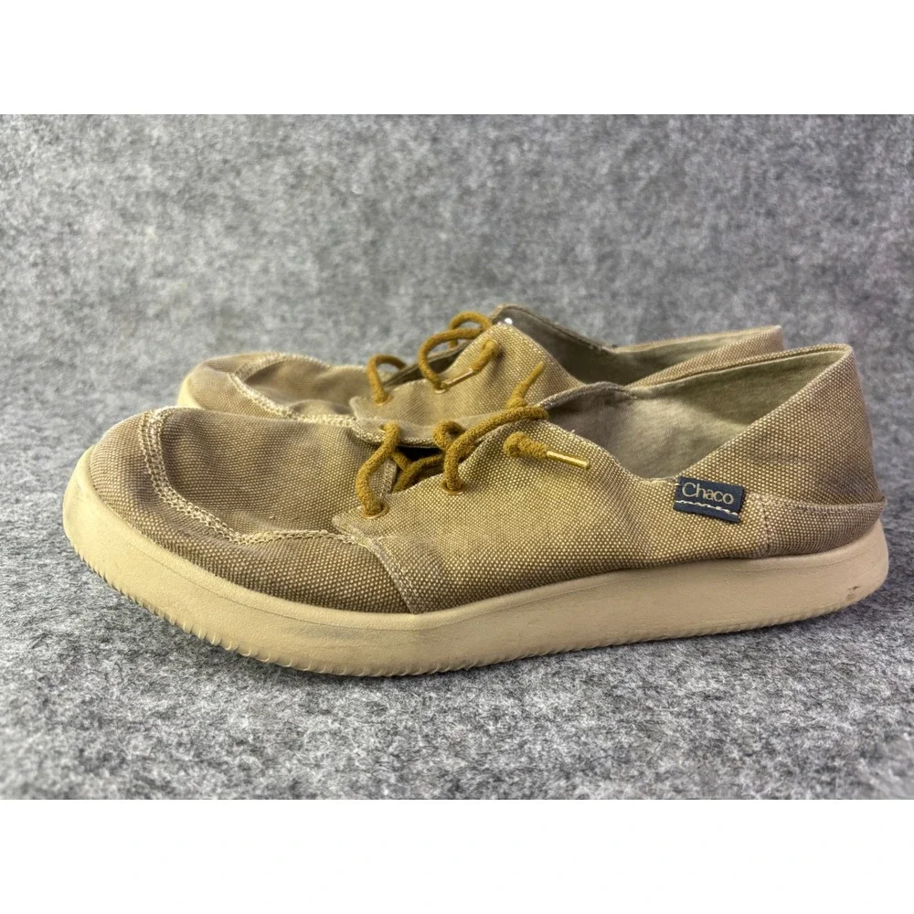 Chaco Paonia Loafers Mens 9 Tan Canvas Slip‎ On Casual Shoes JCH108353